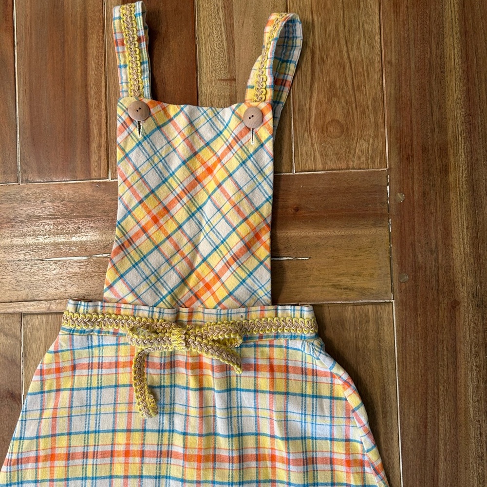 Vintage Jones plaid‎ Overall/Apron dress. 5